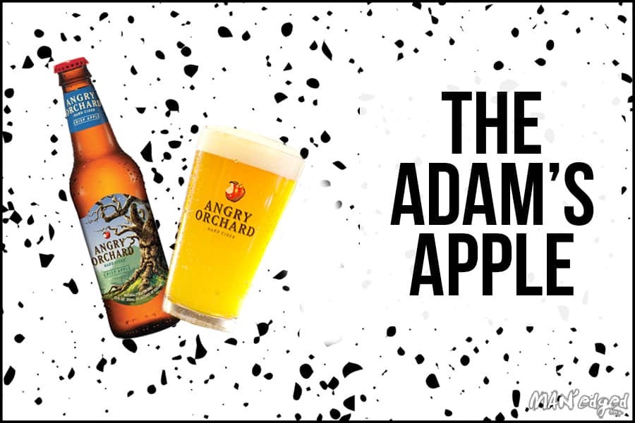 Angry Orchard hard cider featured in the Adam's apple best summer cocktail for MAN'edged Magazine