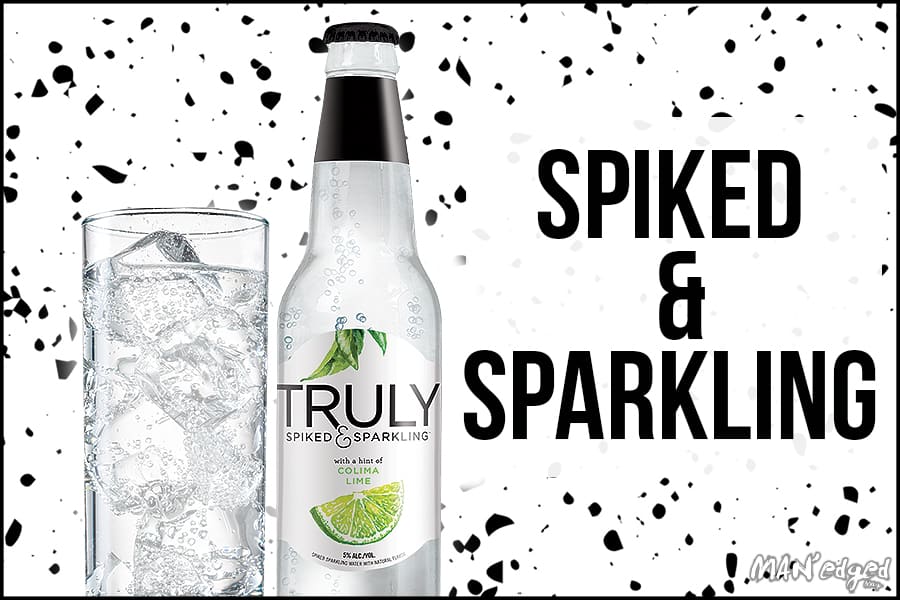 Truly Spiked Sparkling water featured in the spiked & sparkling best summer cocktail for MAN'edged Magazine