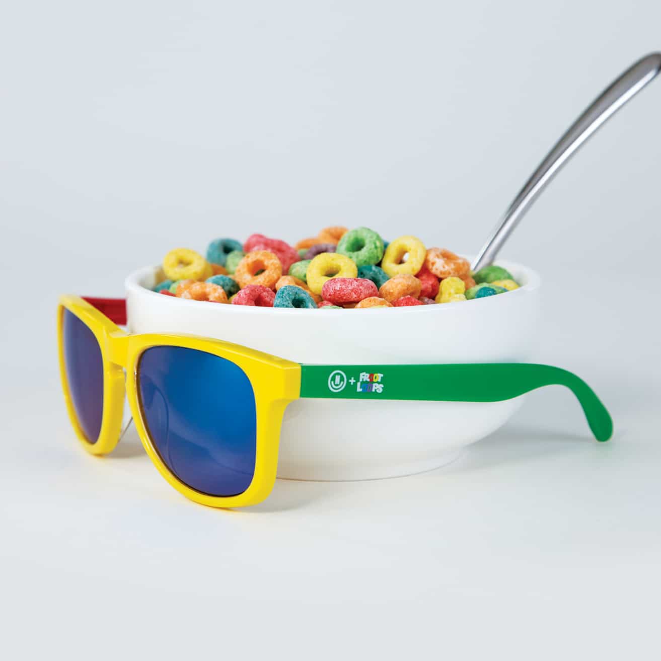 Neff Sunglasses with bowl of fruit loops
