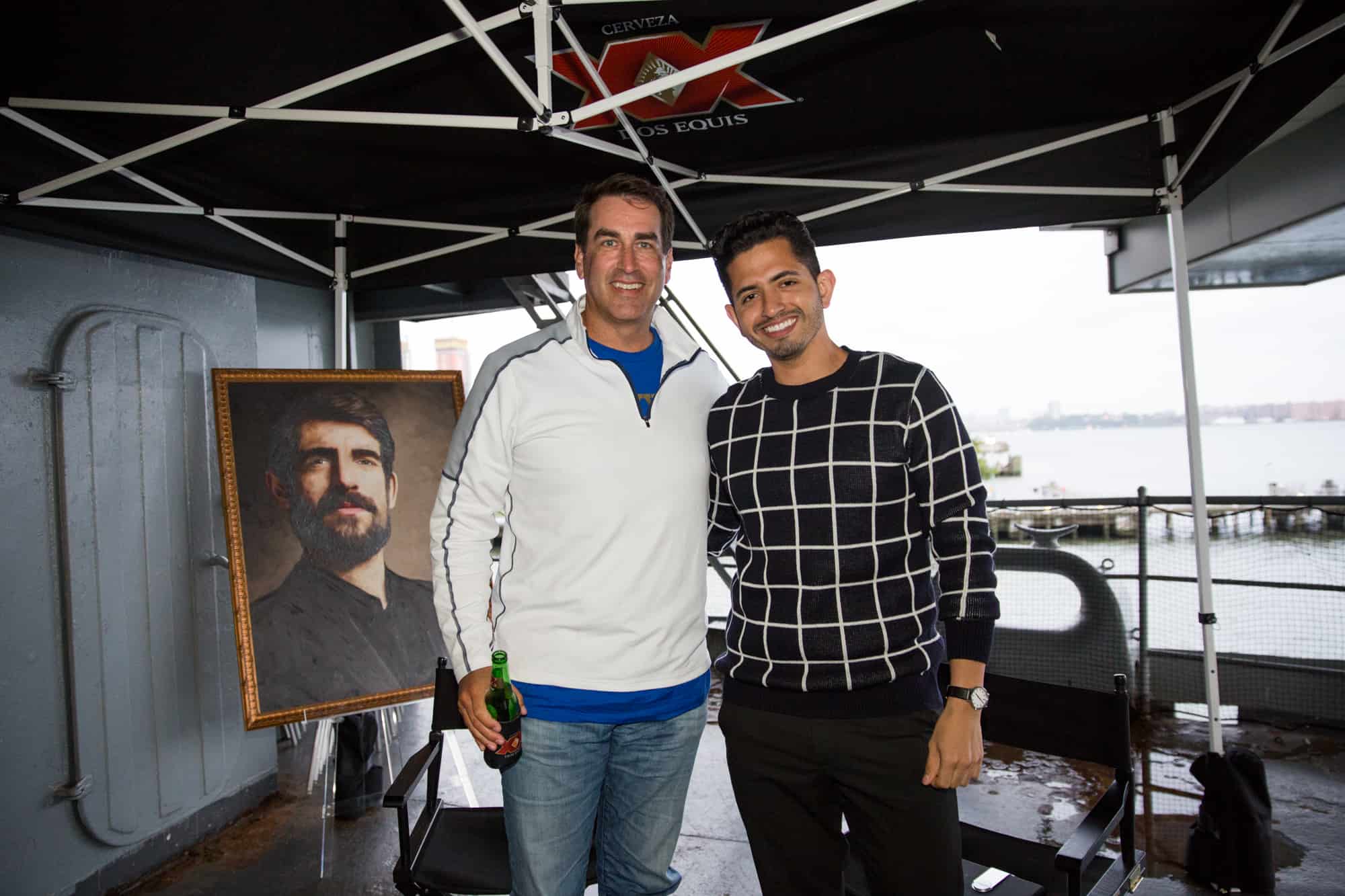 Actor and Comedian Rob Riggle with MAN'edged Media Founder Michael William G.