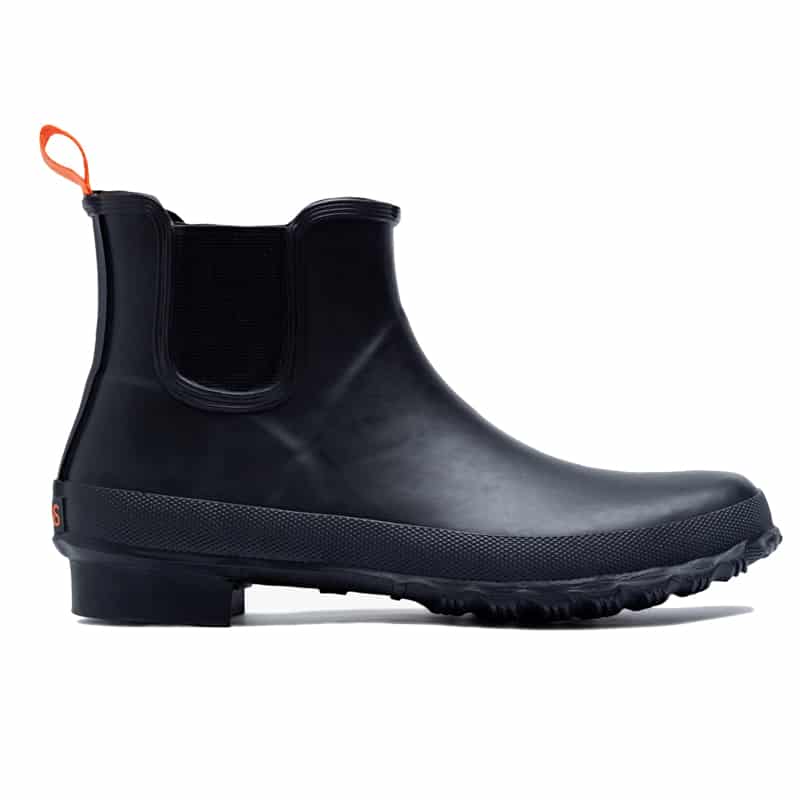 men's fall rubber boots in black