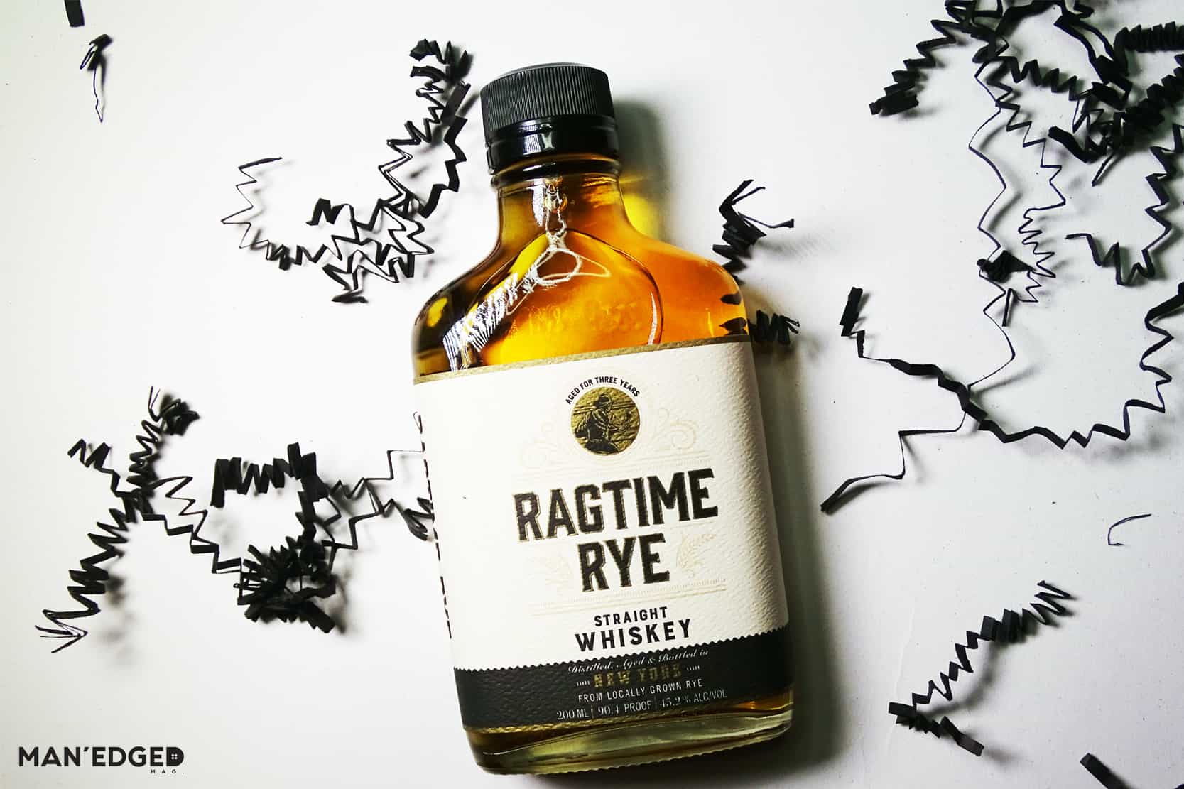 Ragtime Rye Straight Whiskey featured in MAN'edged Magazine's best whiskey to gift this holiday season