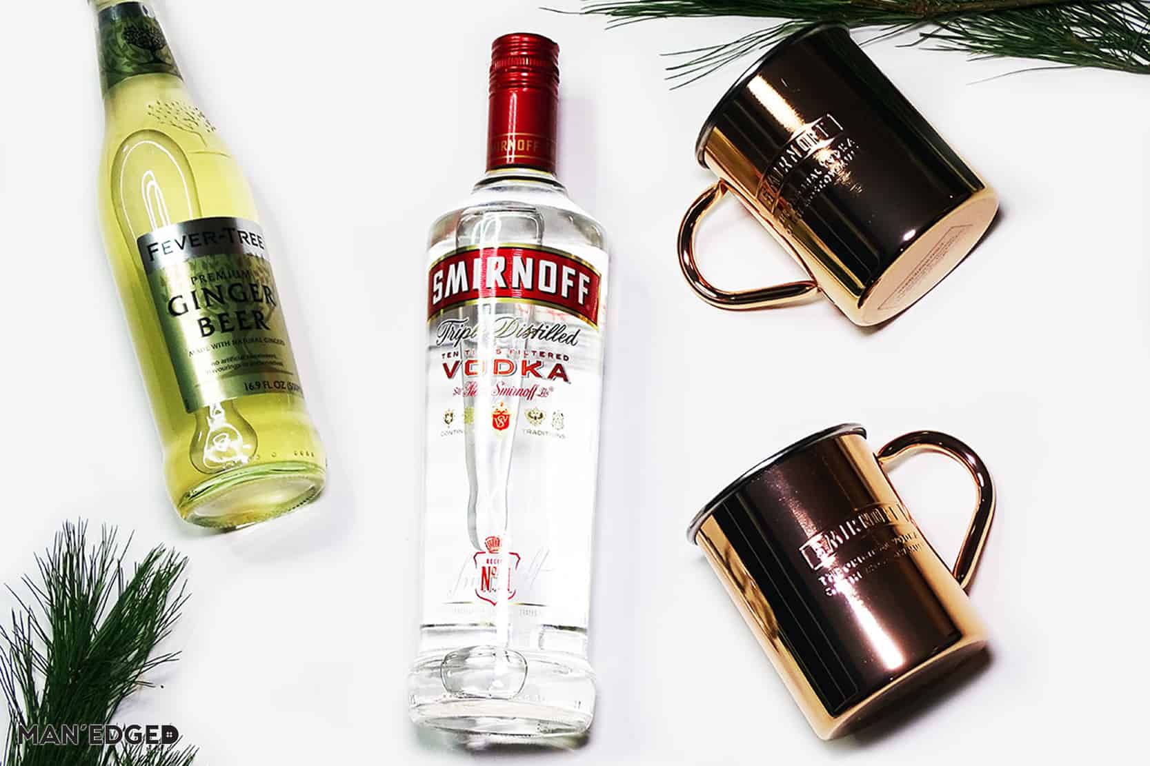 MAN'edged Magazine Holiday Gift Ideas for the Cocktail Guy featuring Moscow Mule Kit with Smirnoff