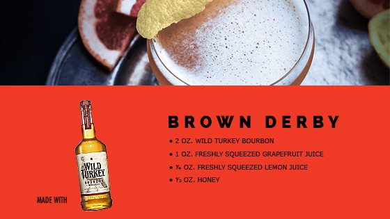 MAN'edged Magazine Brown Derby Cocktail Recipe Card