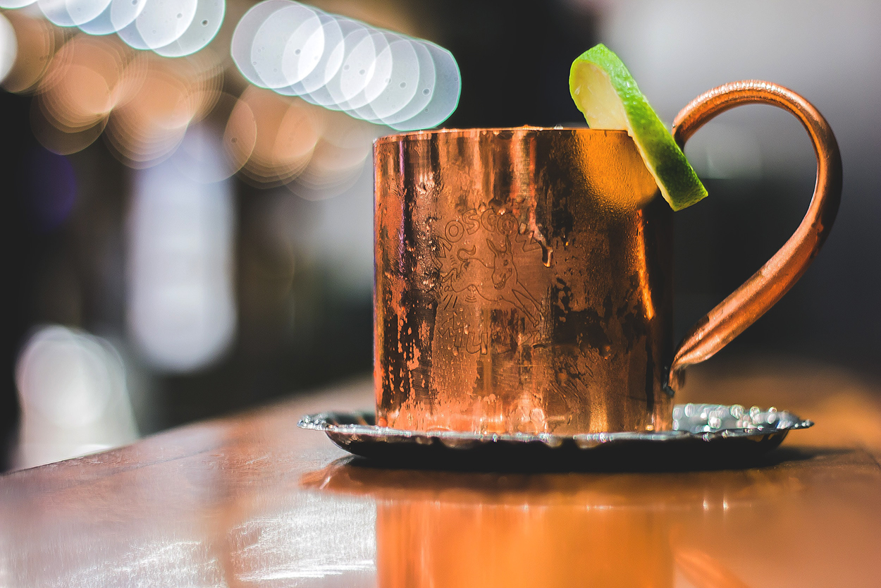 a delicious moscow mule using hangar 1 vodka