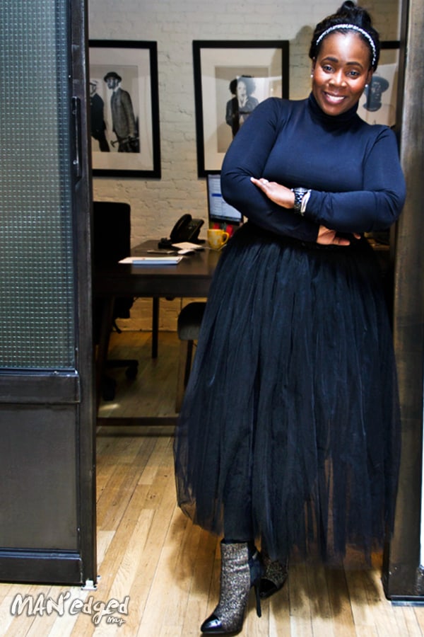 Men's fashion expert Sharifa Murdock inside of her Liberty Fairs office.