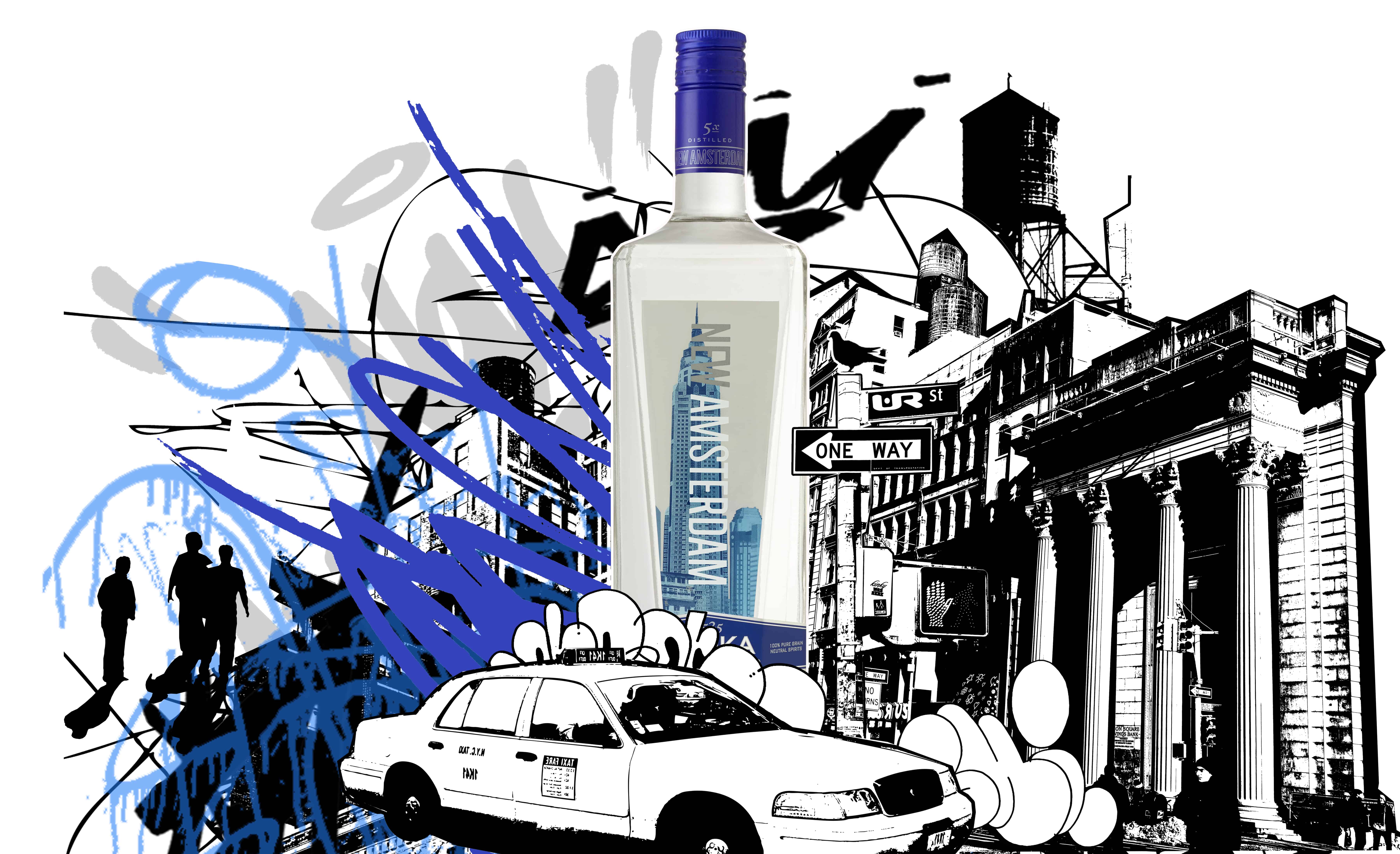 New Amsterdam Vodka "It's Your Town" MAN'edged Mag with work by UR New York