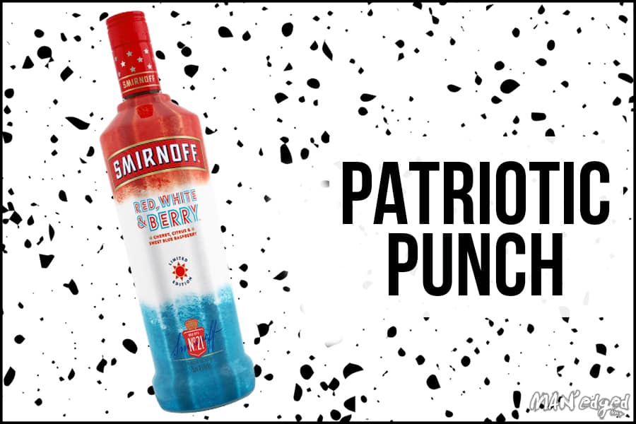 Smirnoff Red White and Berry featured in the patriotic punch best summer cocktail for MAN'edged Magazine