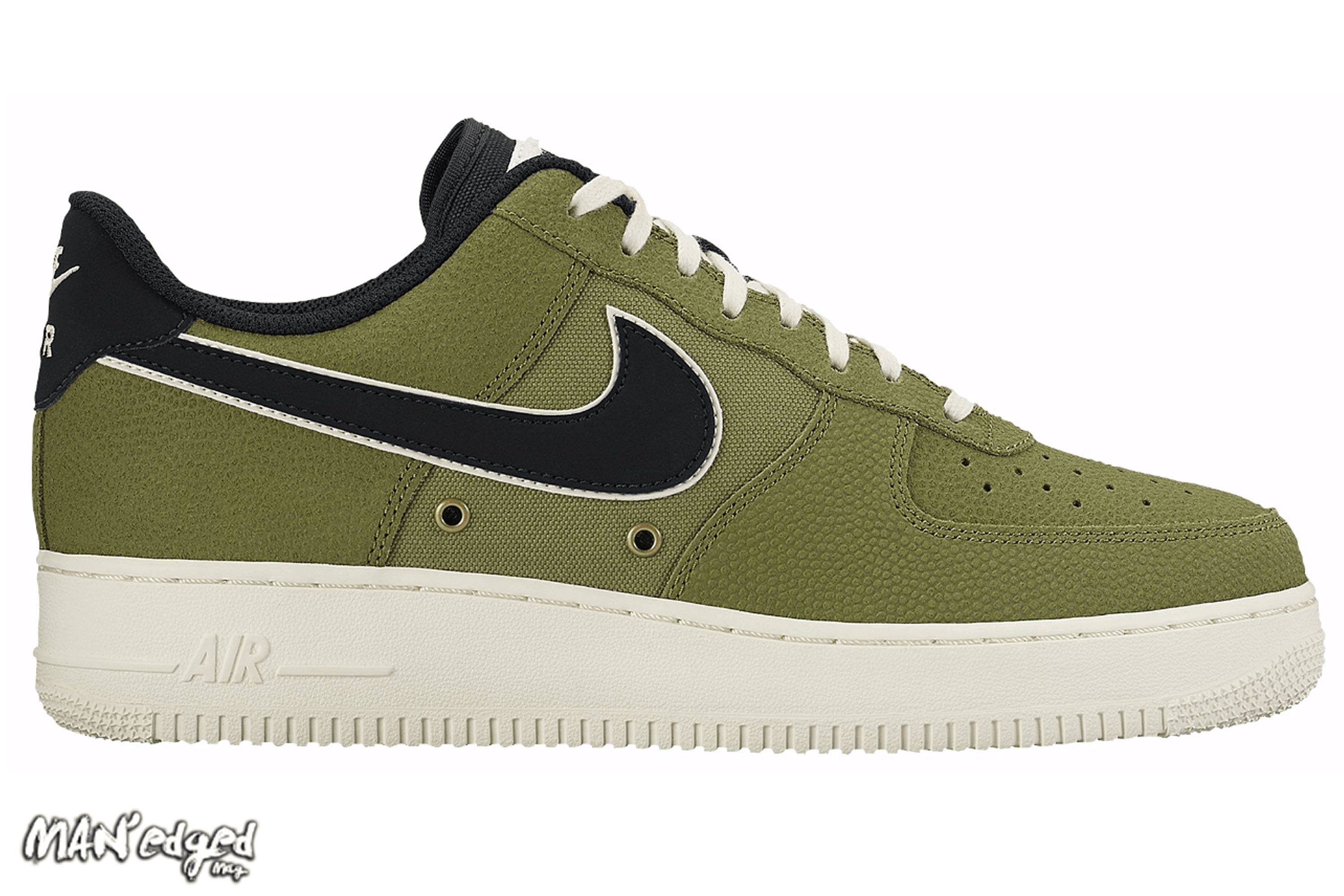 Green men's Nike Air Force one shoe, featured in MAN'edged Magazine St Patricks Day men's style round up