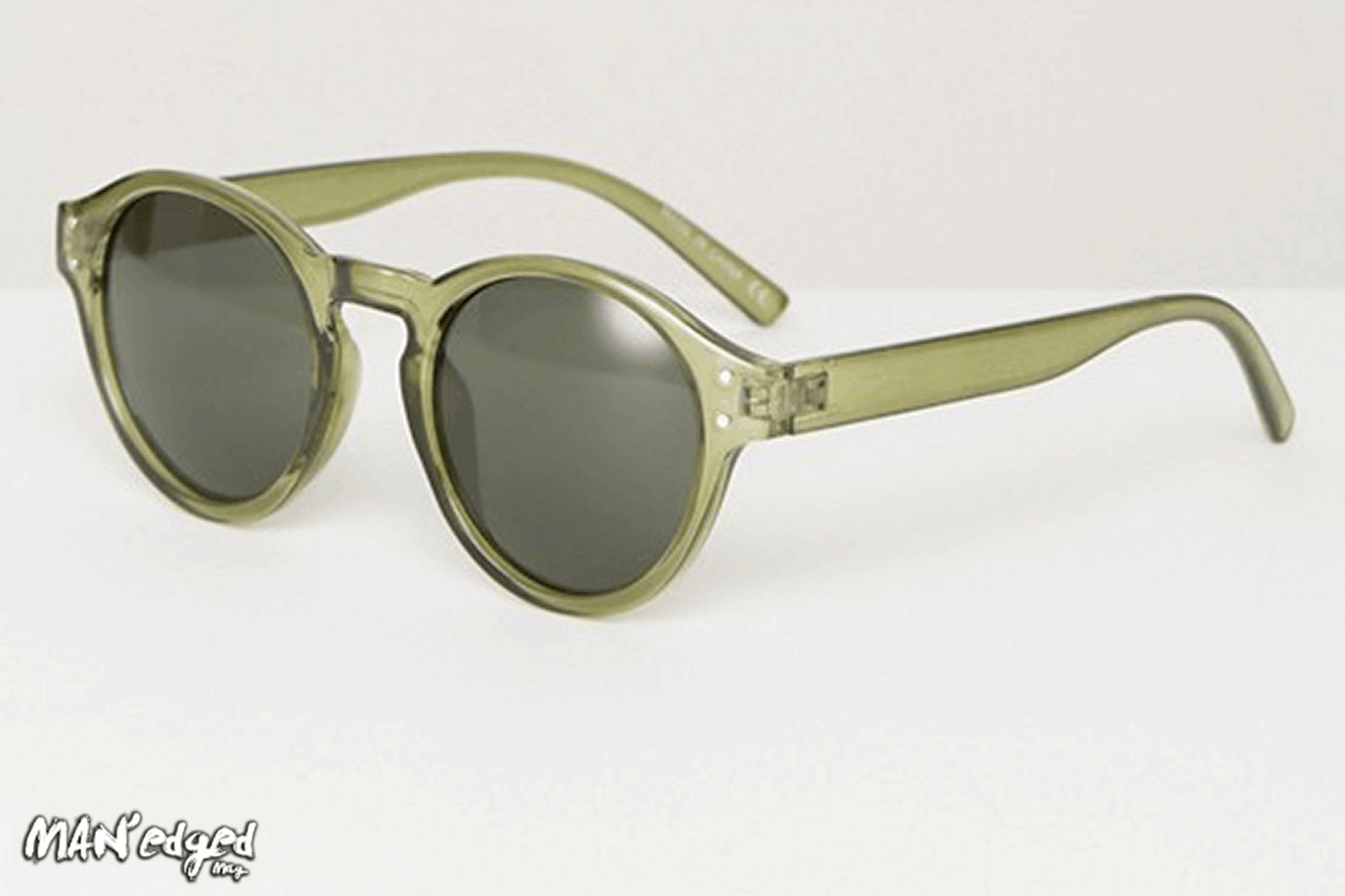 Green men's sunglasses by River Island at Asos, featured in MAN'edged Magazine St Patricks Day men's style round up
