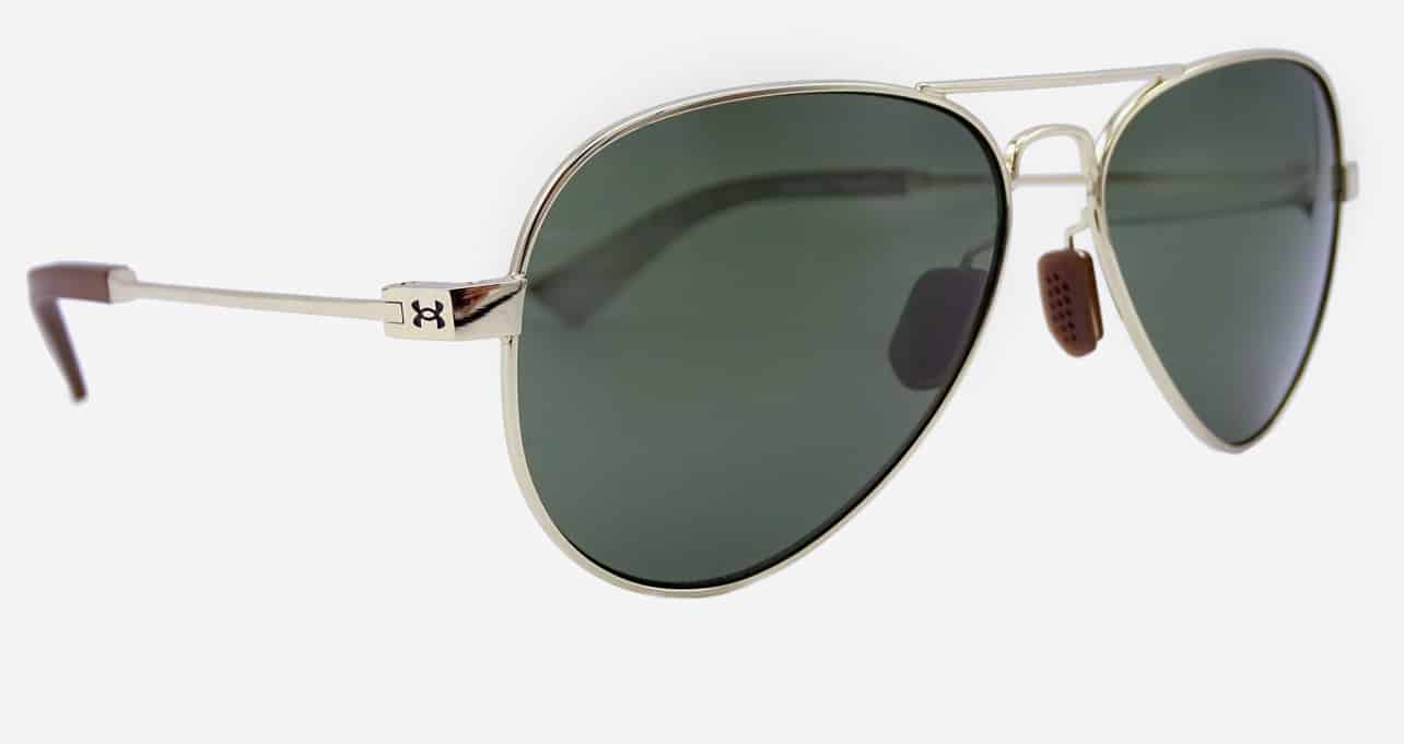 Gold Under Armour aviator sunglasses