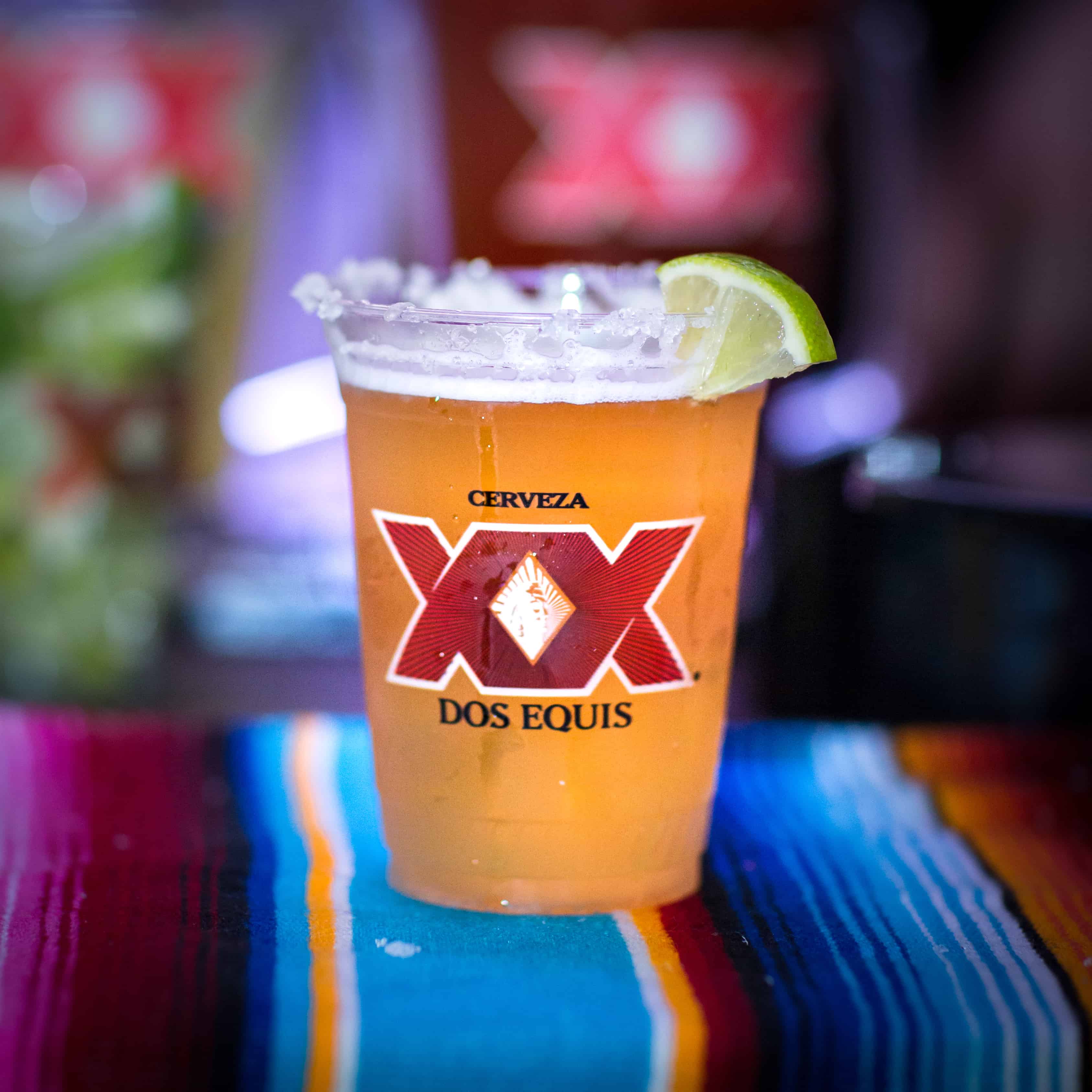 Dos-a-rita cocktail featuring dose equis beer in a margarita, cinco de mayo