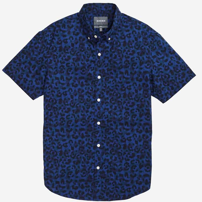 Blue men's Bonobos woven shirt featured in the ultimate men's summer style guide