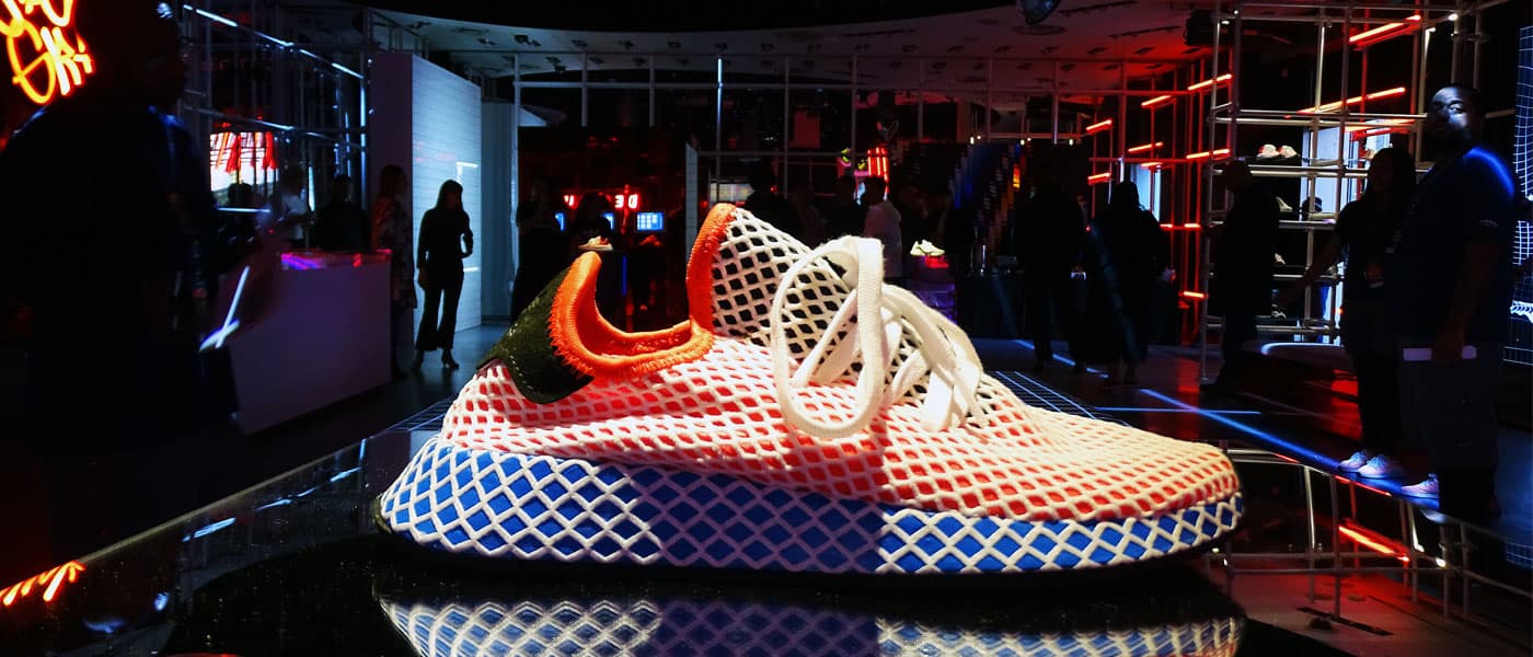 Champs x Adidas Originals Deerupt Pop up in New York Times Square