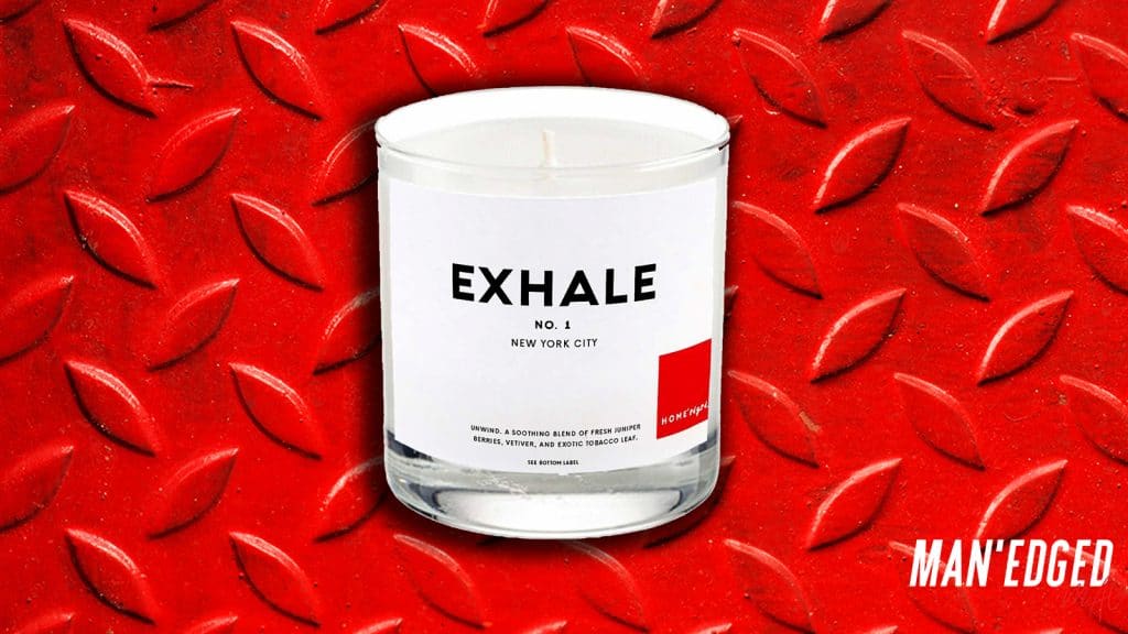 The best gifts for men - our top 19 gifting ideas that guys will love - Exhale no.1 candle from HOME'edged NYC all natural luxury candle.
