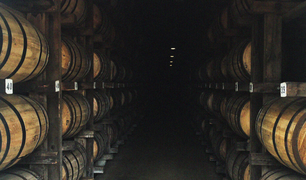 A look inside a Federally bonded oak age warehouse.