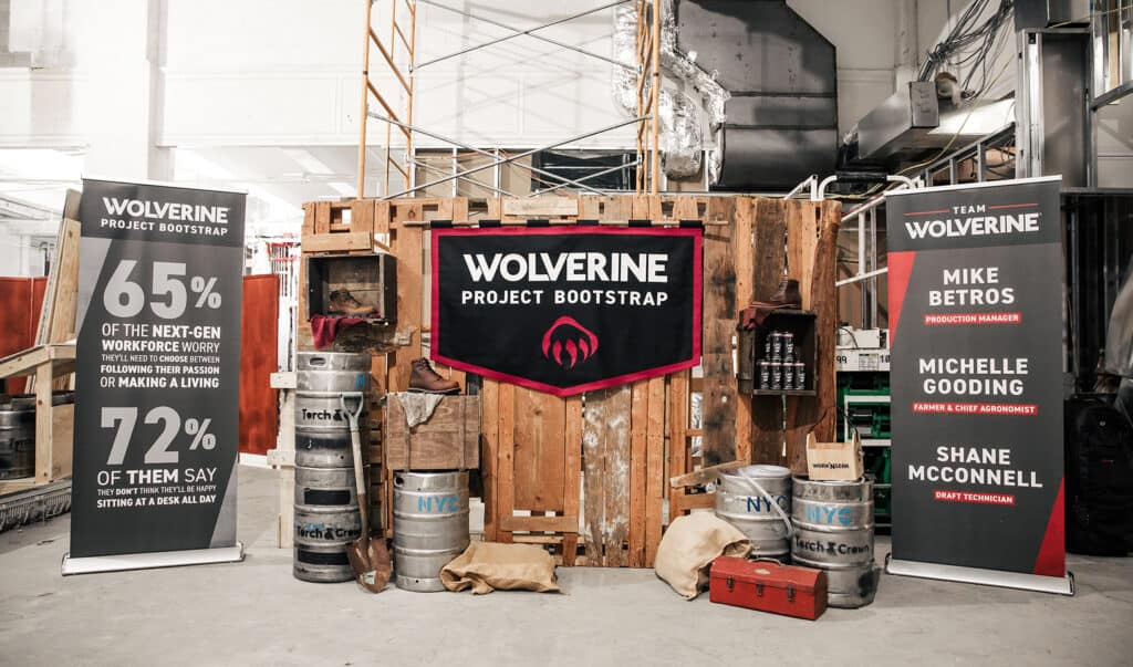an inside look at Wolverine's Project Bootstrap inside the new Torch & Crown Brewery in NYC.