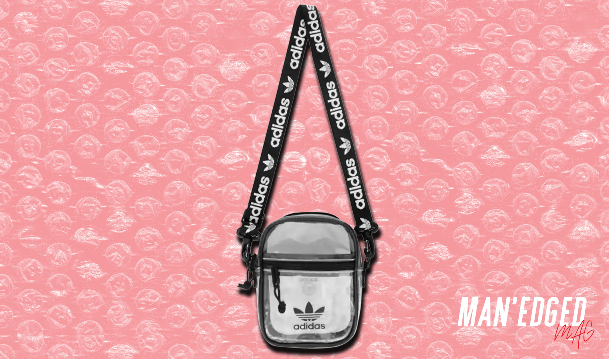 black and clear adidas originals festival crossbody bag