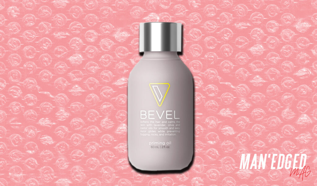 Men's priming oil by Bevel featured in MAN'edged Magazine men's Editor's Pick