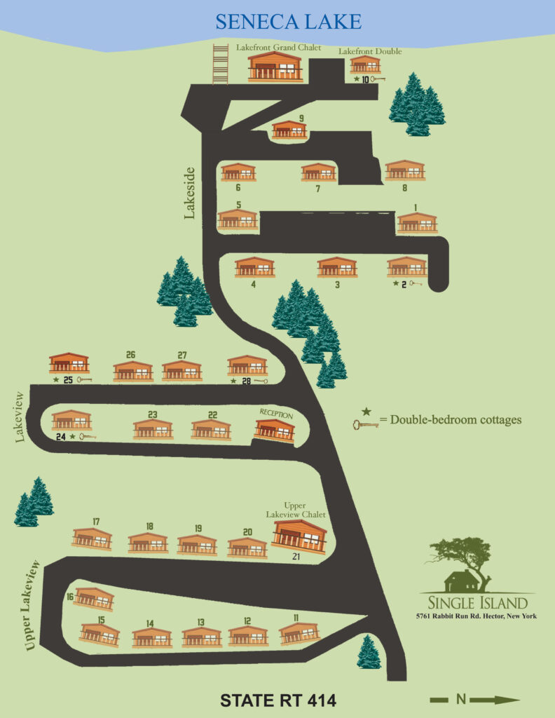 Single island shores property map