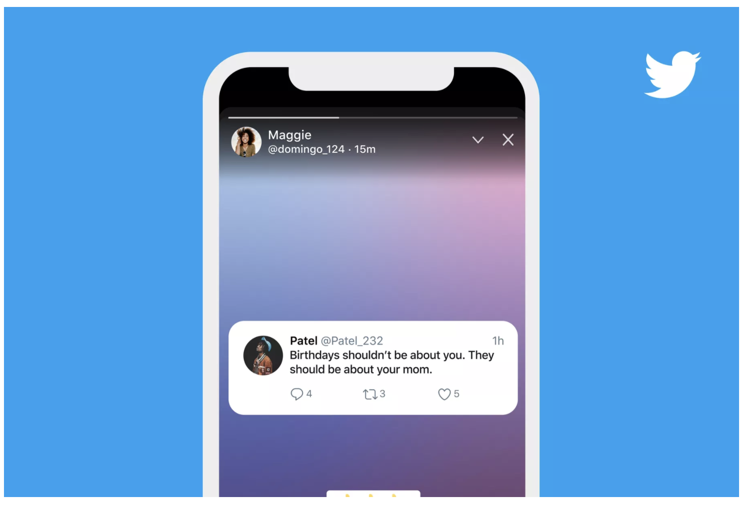 twitter's stories fleet mock up