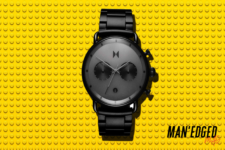black MVMT men's watch featured in the Best Badass Groomsmen Gift Ideas roundup