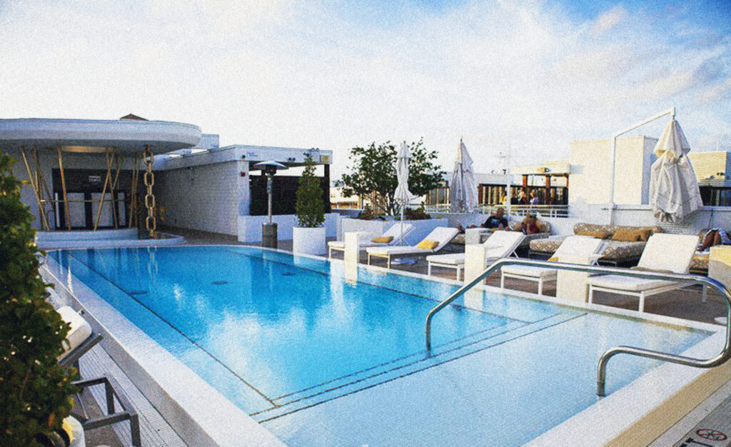 view of the highbar rooftop pool at the dream south beach