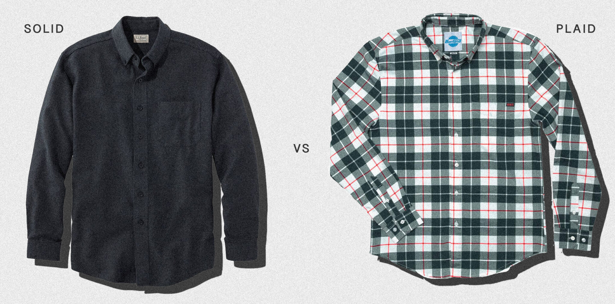 solid flannel shirt vs plaid flannel shirt for men