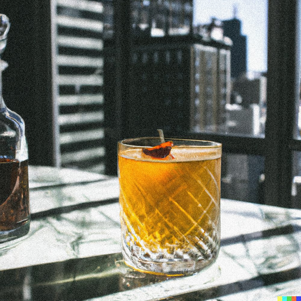 Manhattan vs Old Fashioned cover art showcasing a bourbon based cocktail 