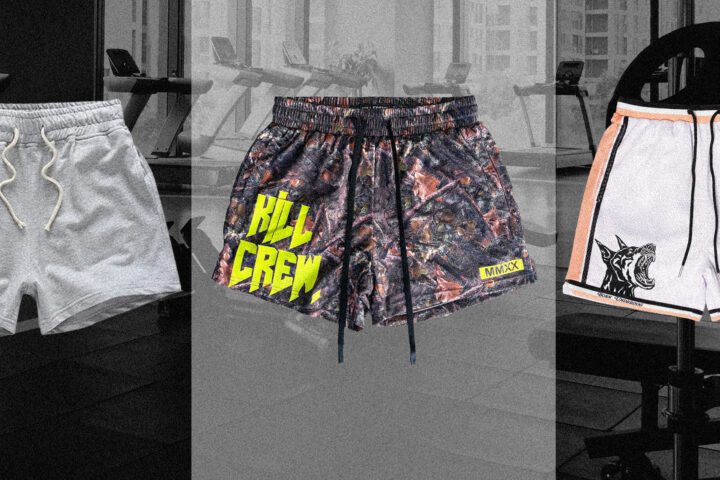 best workout shorts for men round up featuring several men's workout shots