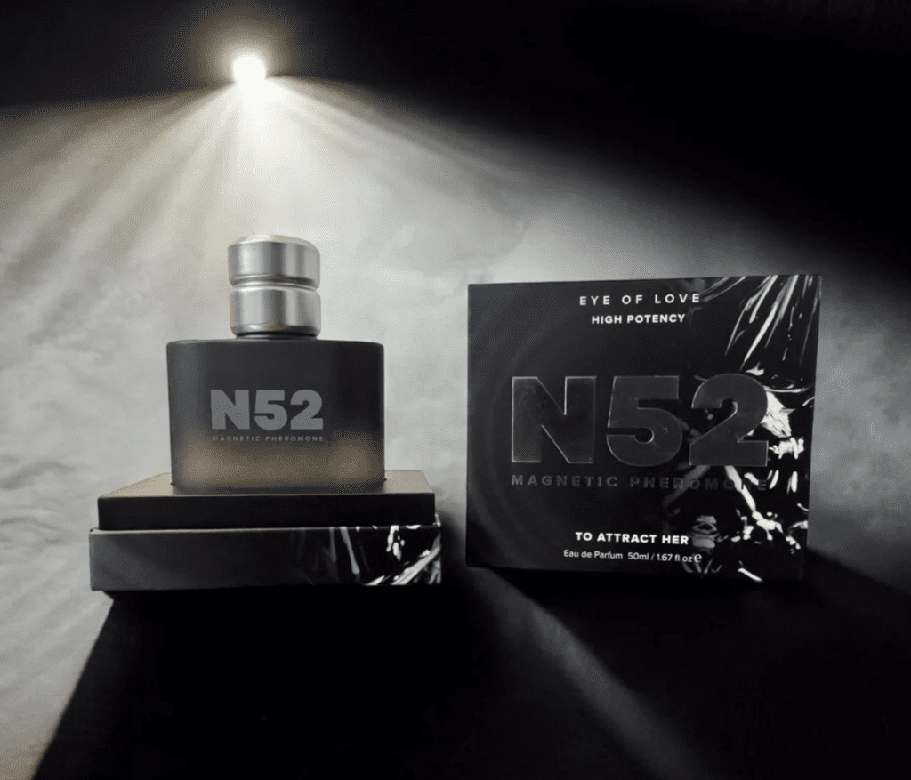 Men's fragrance set featuring the new N52 men's pheromone fragrance by Eye of Love